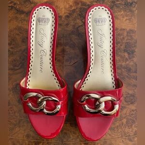 Fabulous Juicy Couture Red Patent Leather Sandals 8.5